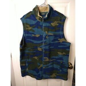 Outdoor Life Men's Blue Green Cameo Sleeveless Vest. Size XL